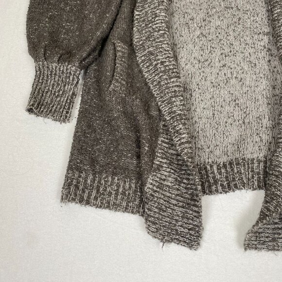 Vintage 90s Grey Cowl Neck Nuggets Cardigan Sweater Size Large - Picture 6 of 10